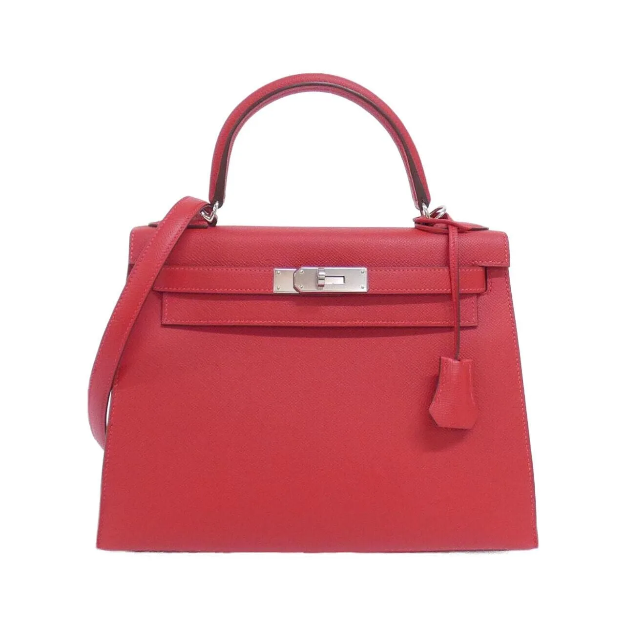 HERMES Kelly 042319CK Handbag Epsom Rouge