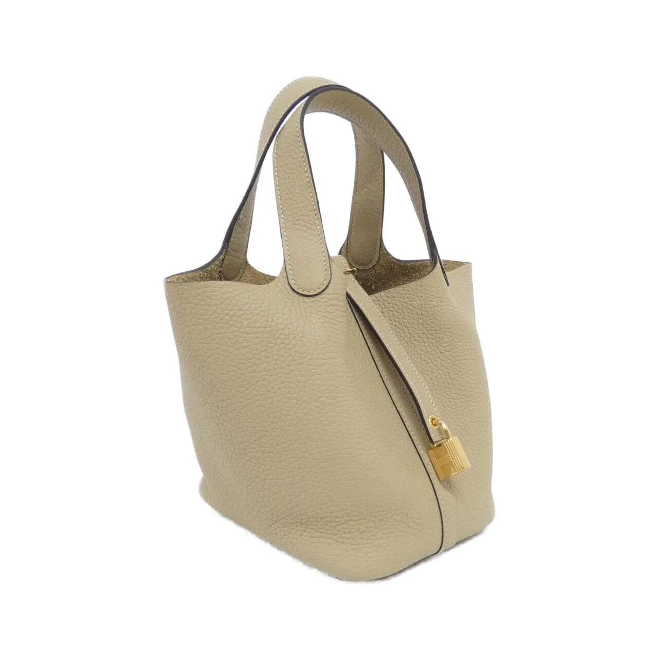 HERMES Picotin 056289CC Handbag Clemence Black