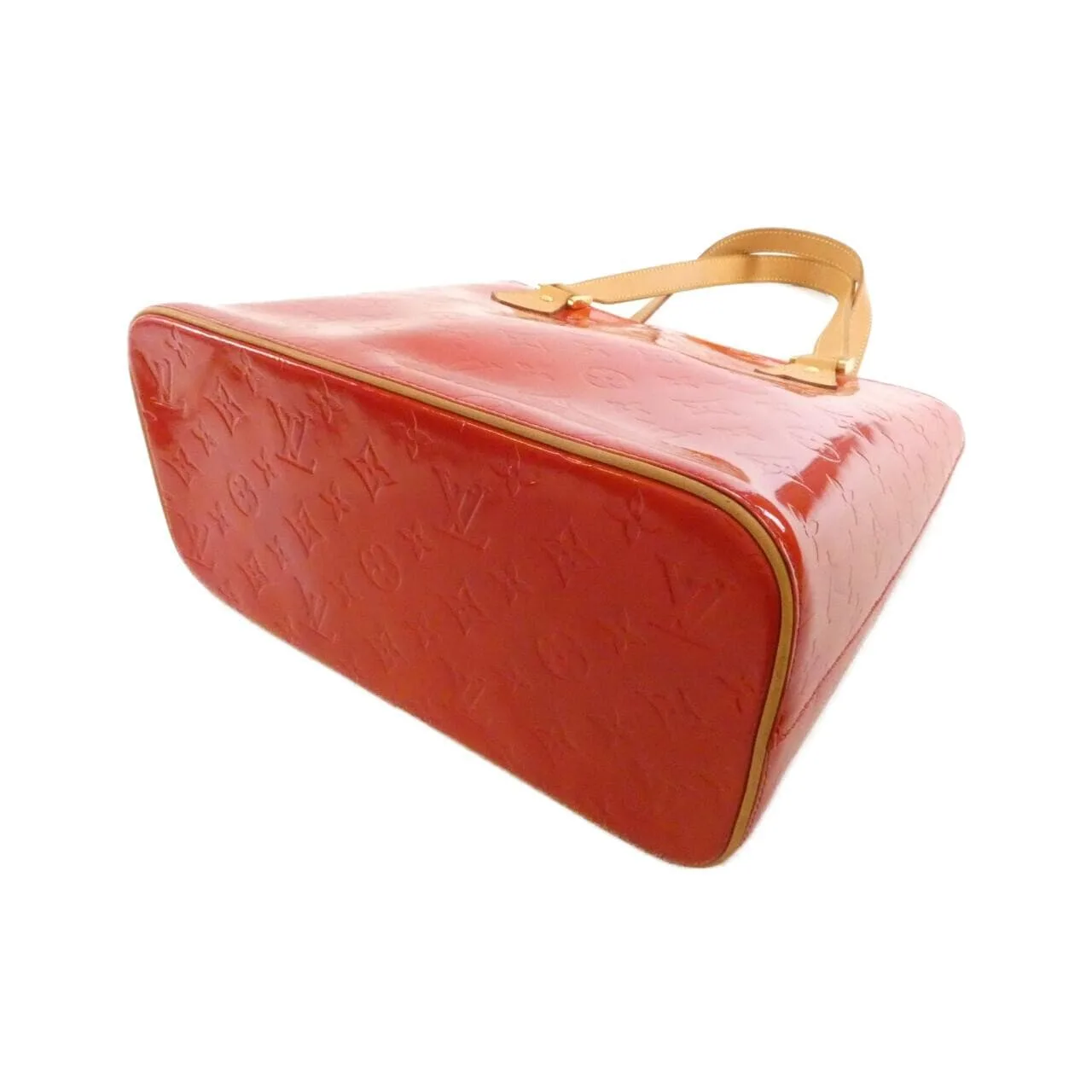 LOUIS VUITTON M91092 Handbag Vernis 紅色 Vernis 中古品B - 縮圖 2