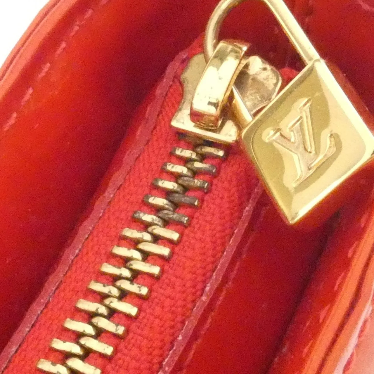 LOUIS VUITTON M91092 Handbag Vernis 紅色 Vernis 中古品B - 縮圖 5