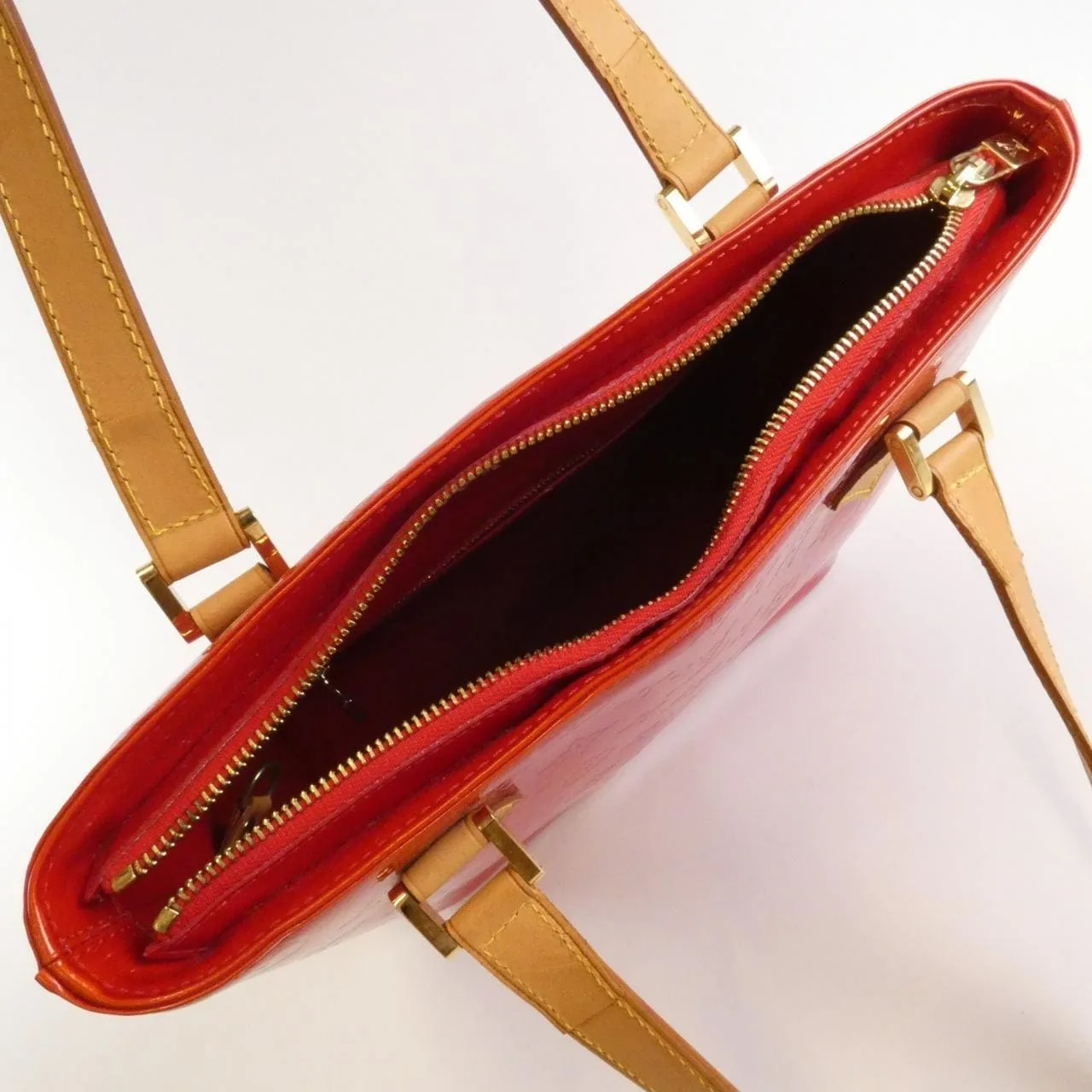 LOUIS VUITTON M91092 Handbag Vernis 紅色 Vernis 中古品B - 縮圖 8