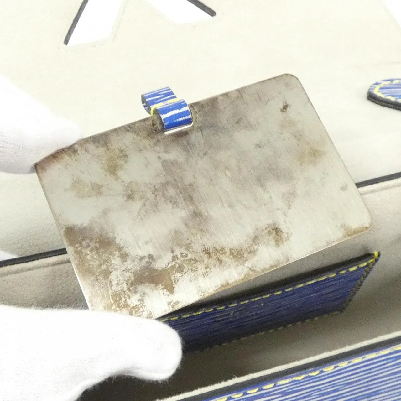 LOUIS VUITTON Twist M50271 Shoulder Denim 藍色 牛仔布 中古品A - 縮圖 9