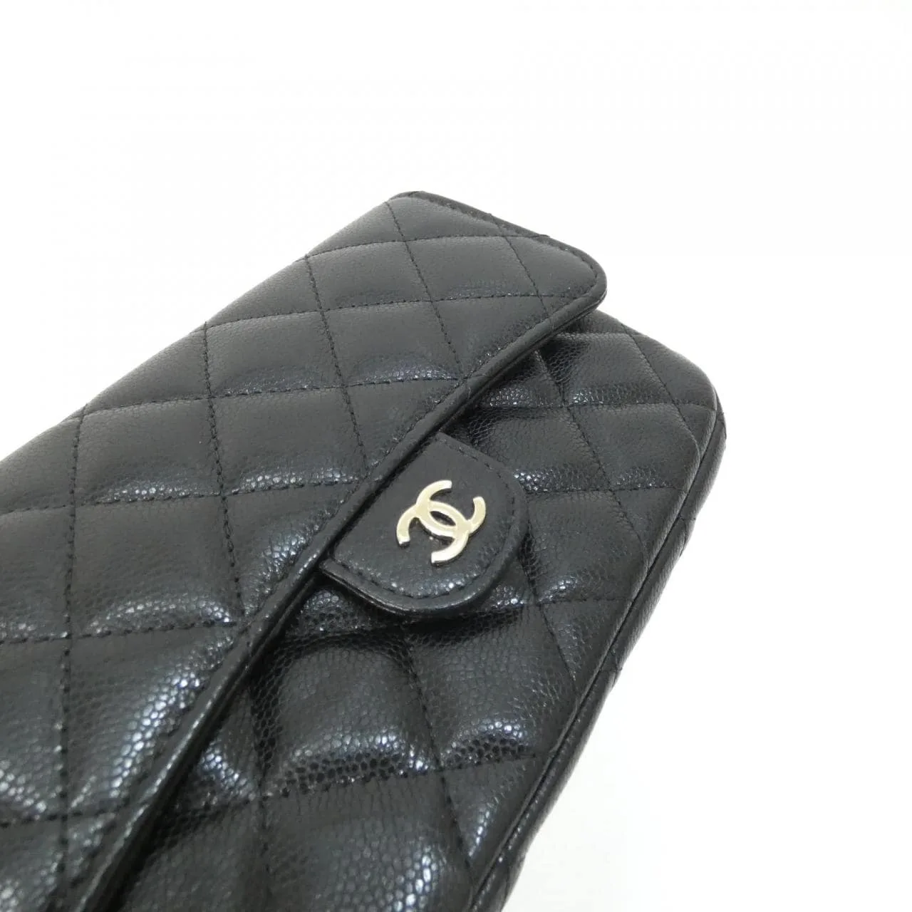 CHANEL Timeless Classic AP2096 Wallet Grained Calfskin 黑色 荔枝紋牛皮 中古品A - 縮圖 4
