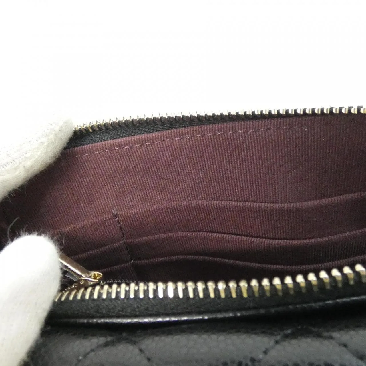 CHANEL Timeless Classic AP2096 Wallet Grained Calfskin 黑色 荔枝紋牛皮 中古品A - 縮圖 10