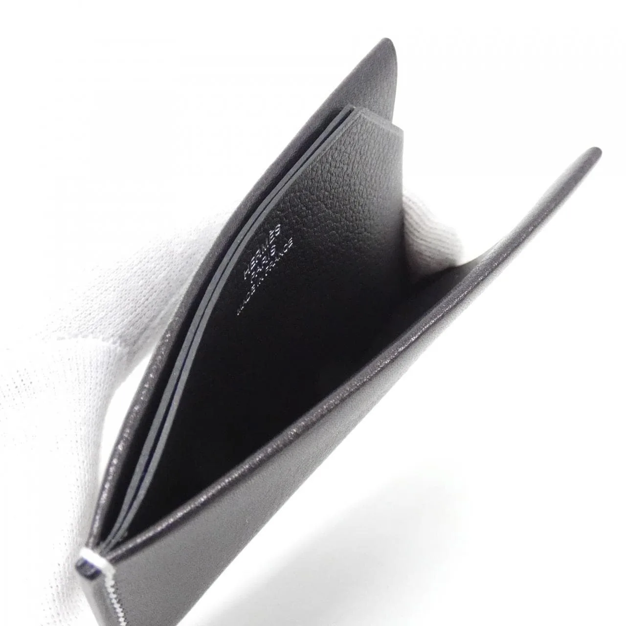 HERMES Card Case Black Rank A - Thumbnail 5