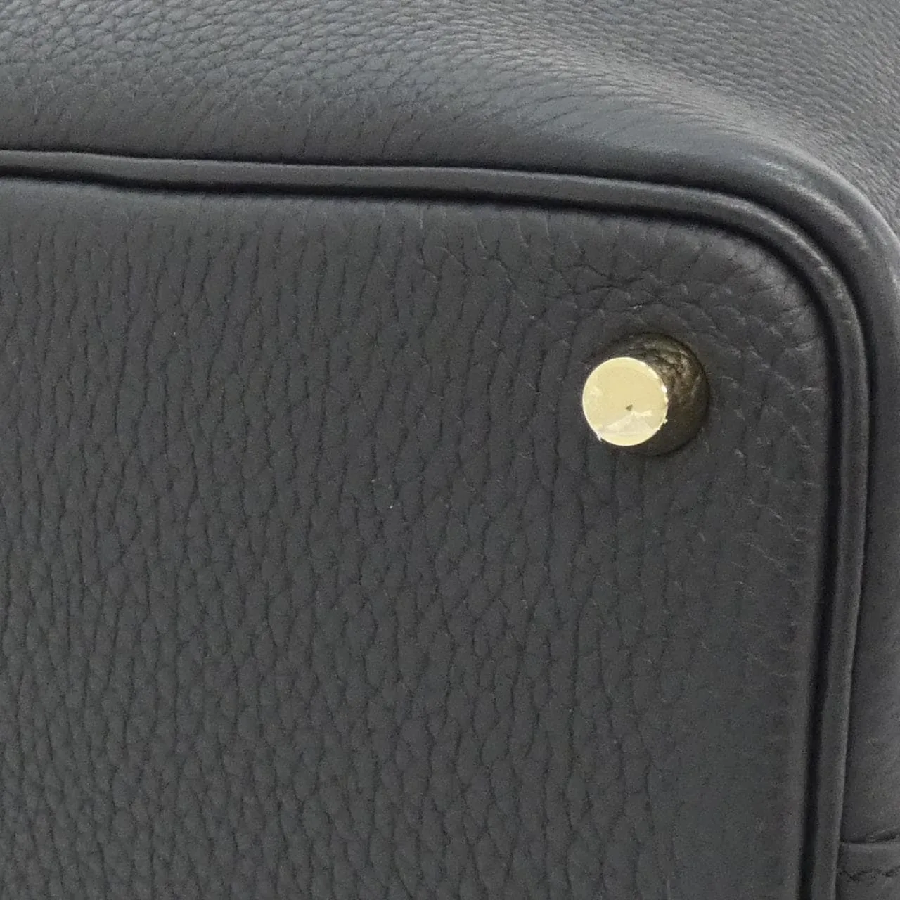 HERMES Picotin 056289CC Handbag Clemence Black Clemence Leather Rank A - Thumbnail 2