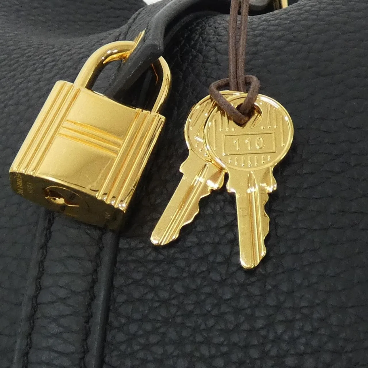 HERMES Picotin 056289CC Handbag Clemence Black Clemence Leather Rank A - Thumbnail 3