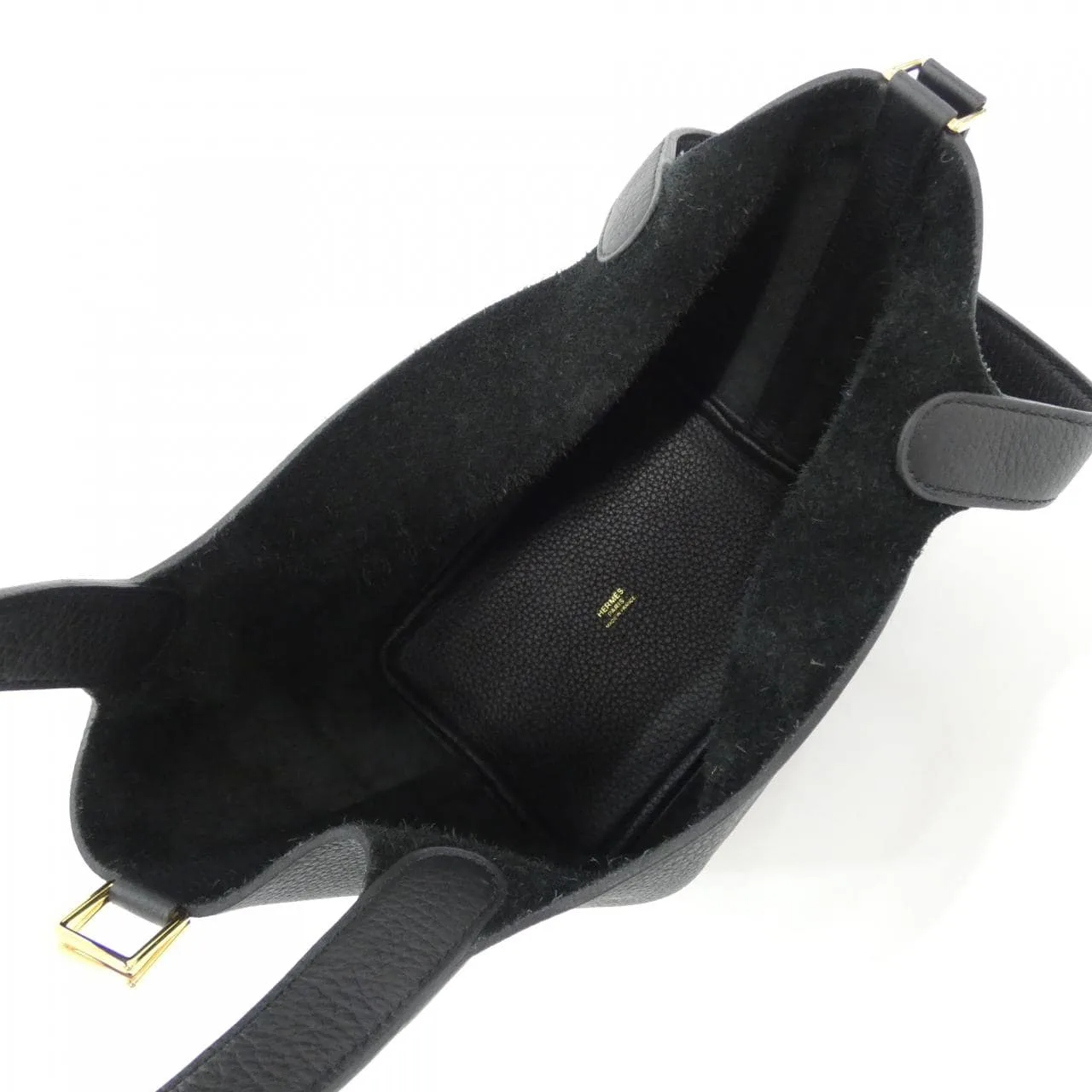 HERMES Picotin 056289CC Handbag Clemence Black Clemence Leather Rank A - Thumbnail 8