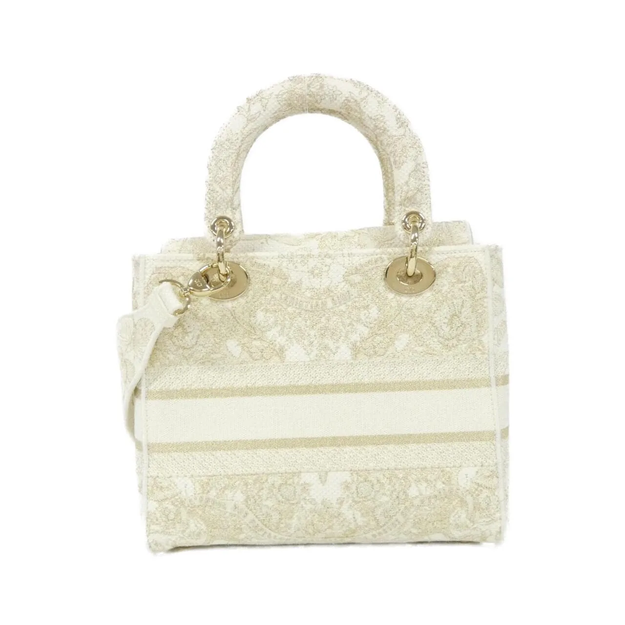 DIOR Lady Dior M0565OESV 手提包 帆布 黑色 帆布 中古品A - 縮圖 2