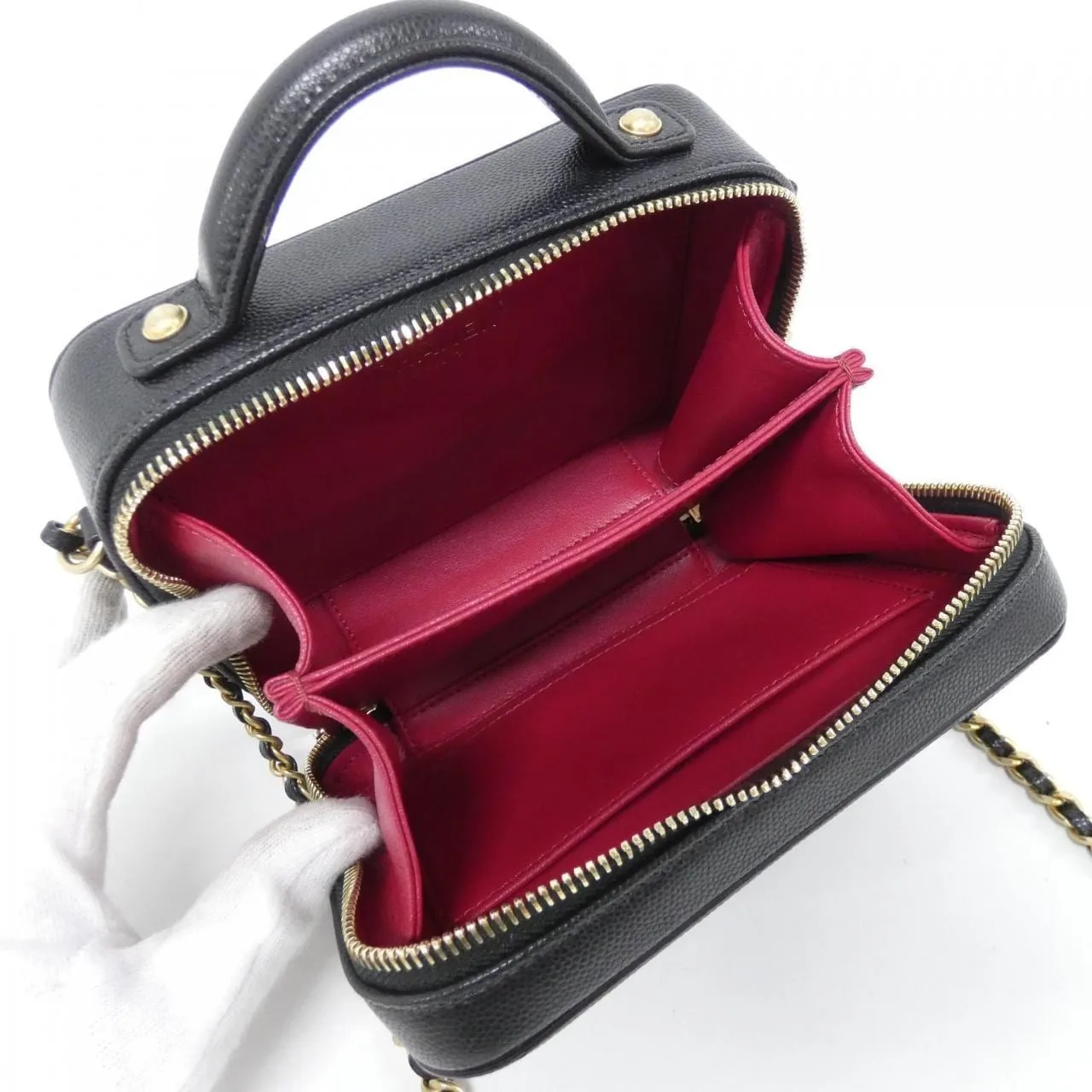 CHANEL 93342 Handbag Grained Calfskin