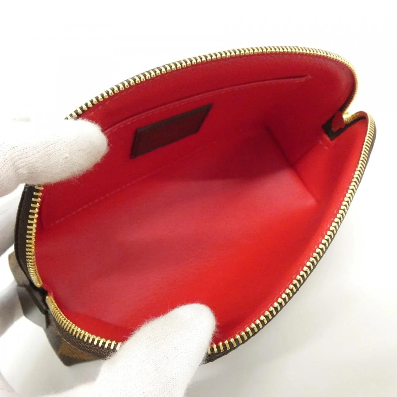 LOUIS VUITTON Pochette N47516 Pouch Damier 黑色 Damier 中古品A - 縮圖 4