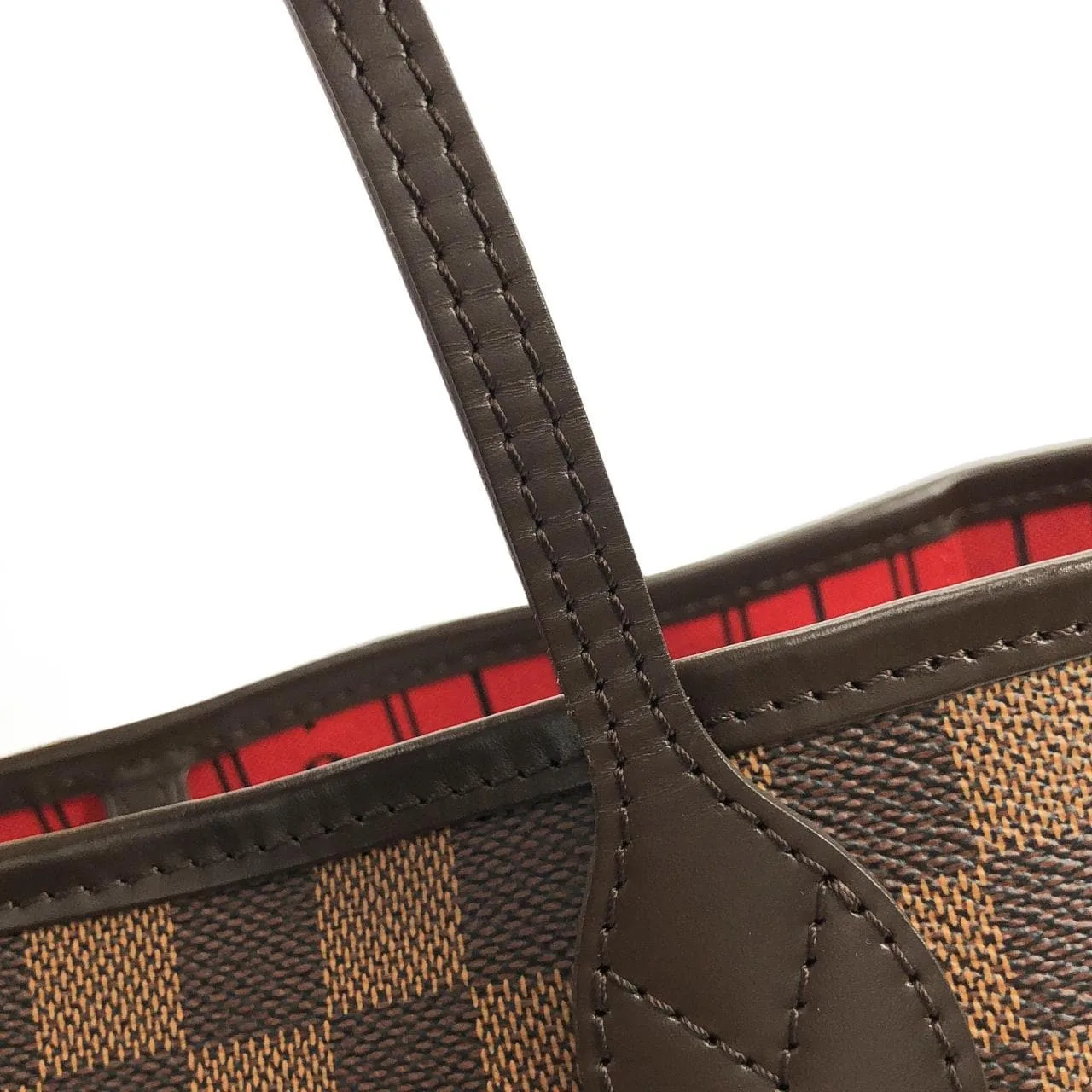 LOUIS VUITTON Neverfull N51105 Tote Damier 黑色 Damier 中古品A - 縮圖 3