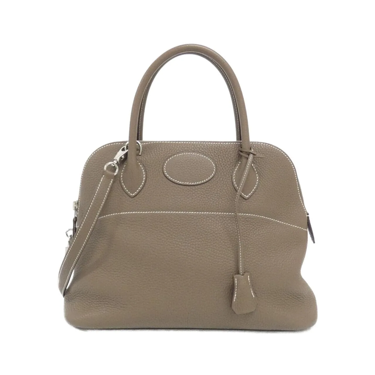 HERMES Bolide 073419CK Handbag Clemence Etoupe