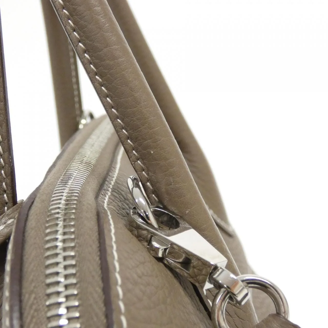 HERMES Bolide 073419CK Handbag Clemence Etoupe Clemence Leather Rank A - Thumbnail 6