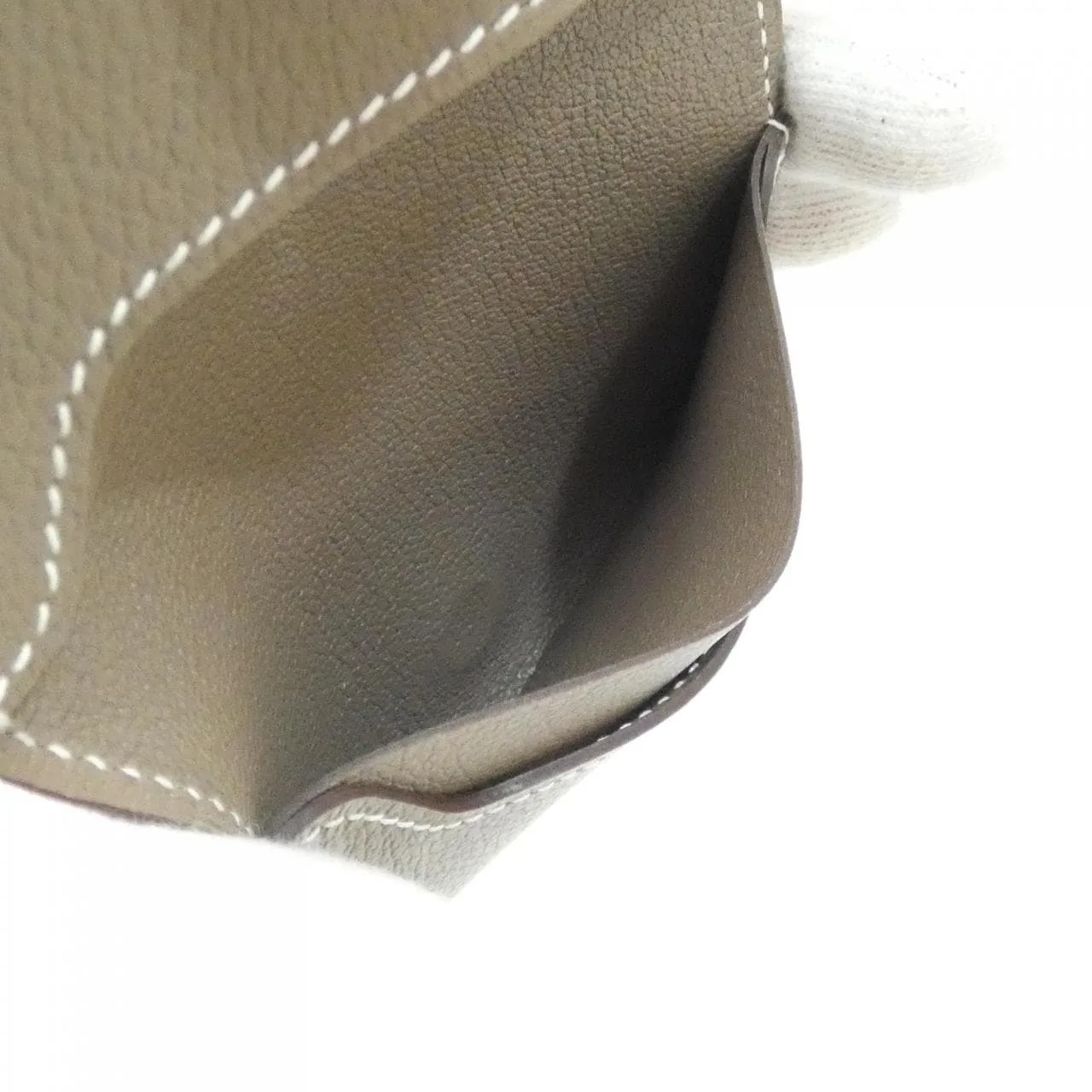 HERMES 088066CK Card Case Etoupe Rank A - Thumbnail 7