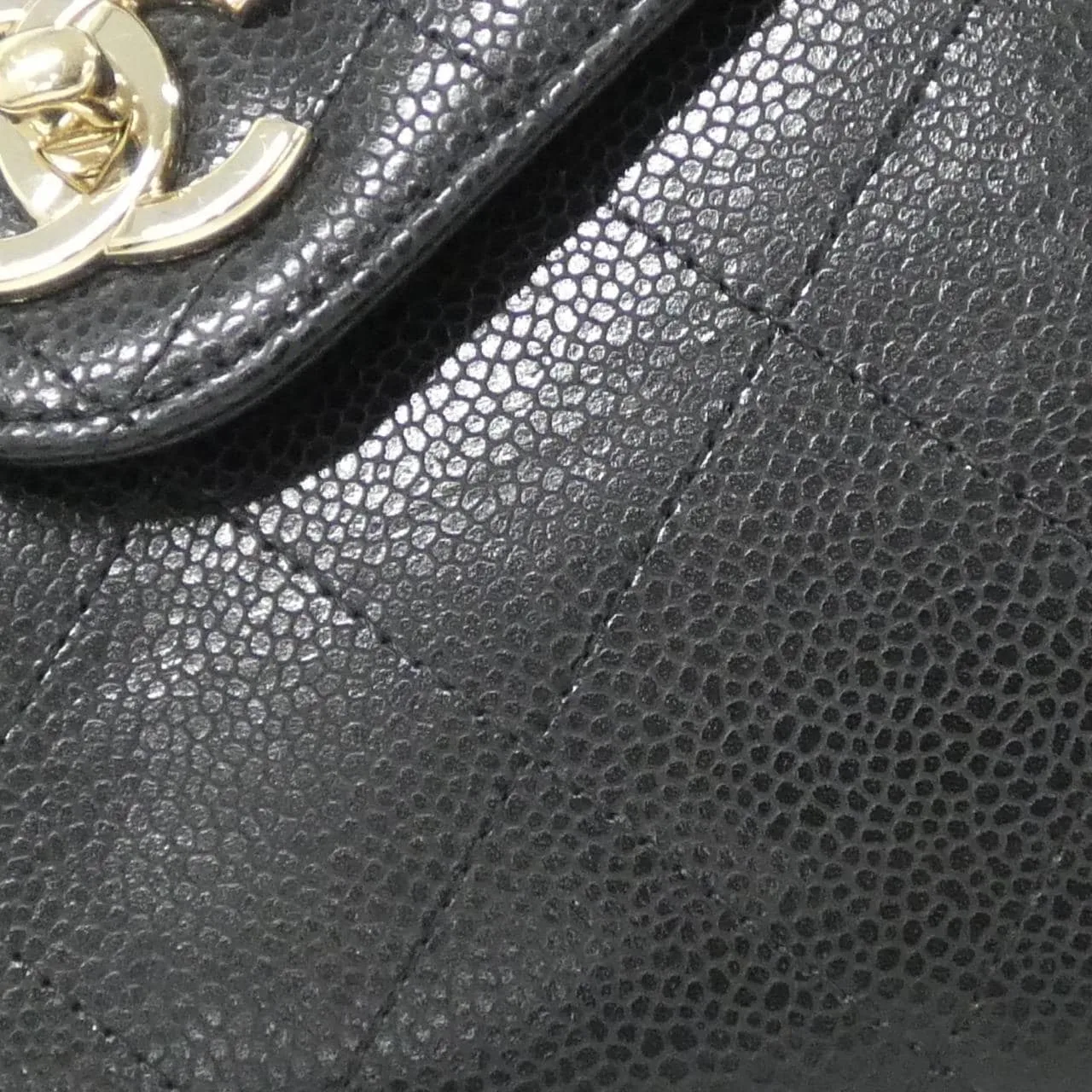 CHANEL AP4268 Shoulder Grained Calfskin 黑色 荔枝紋牛皮 中古品A - 縮圖 6
