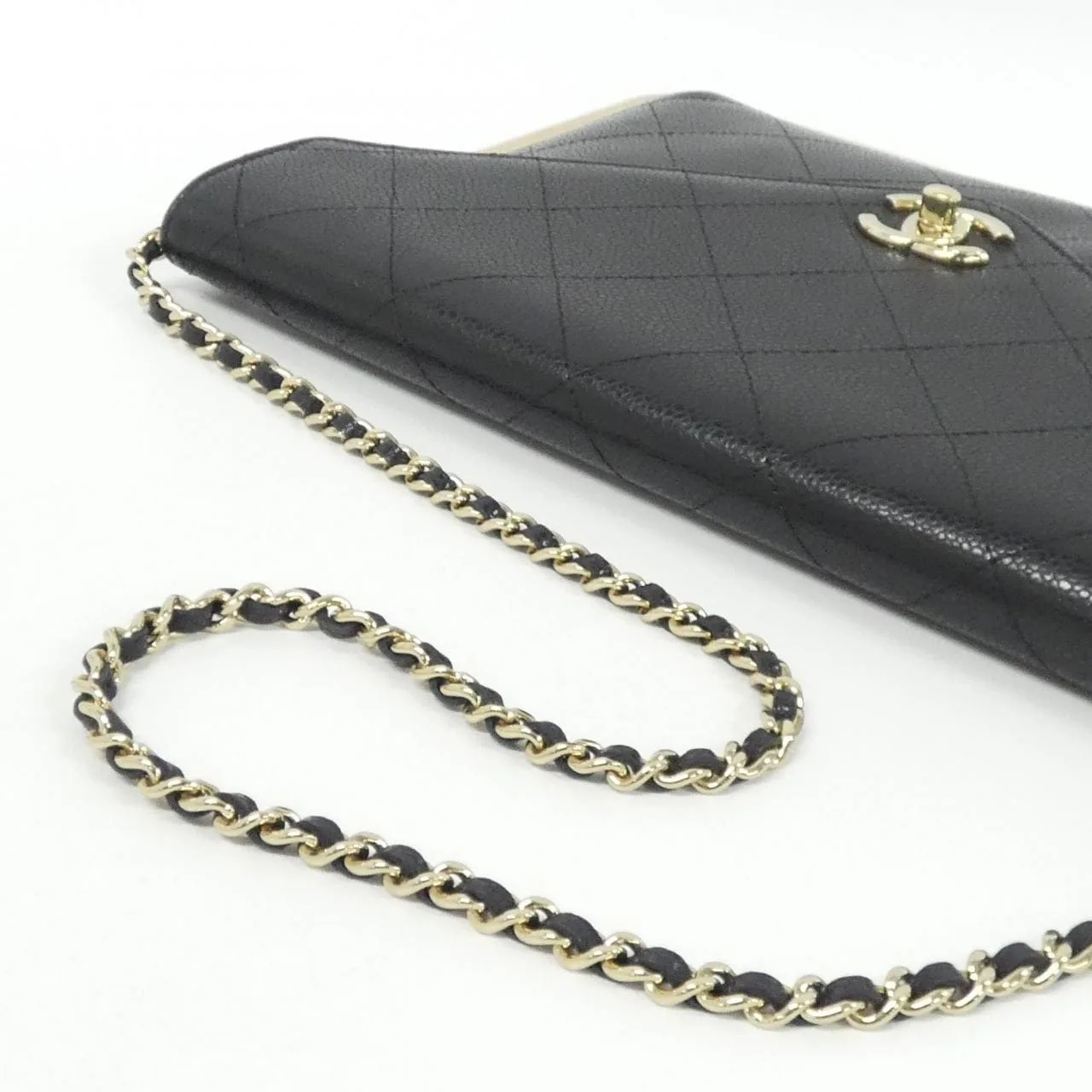 CHANEL AP4268 Shoulder Grained Calfskin 黑色 荔枝紋牛皮 中古品A - 縮圖 7
