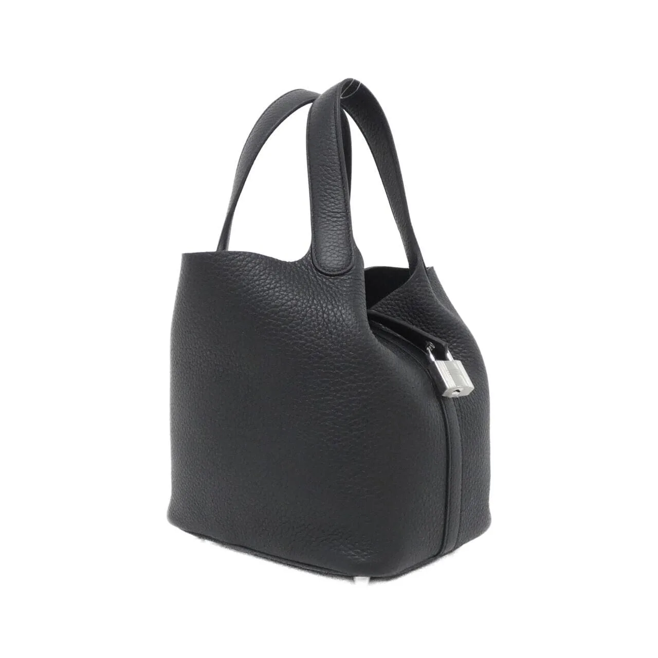 HERMES Picotin 056289CK Handbag Clemence Black