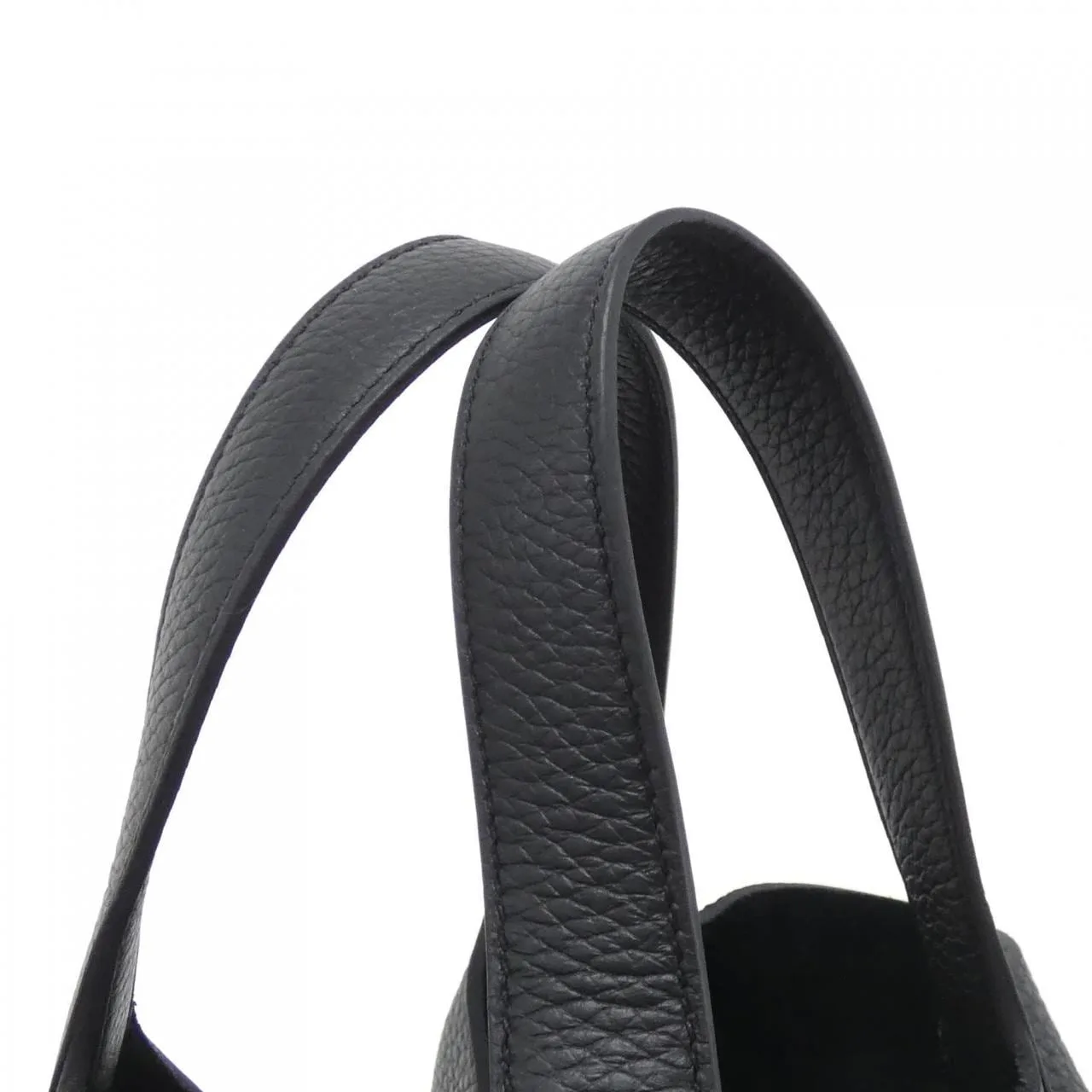 HERMES Picotin 056289CK Handbag Clemence 黑色 Clemence 皮 未使用品 - 縮圖 4