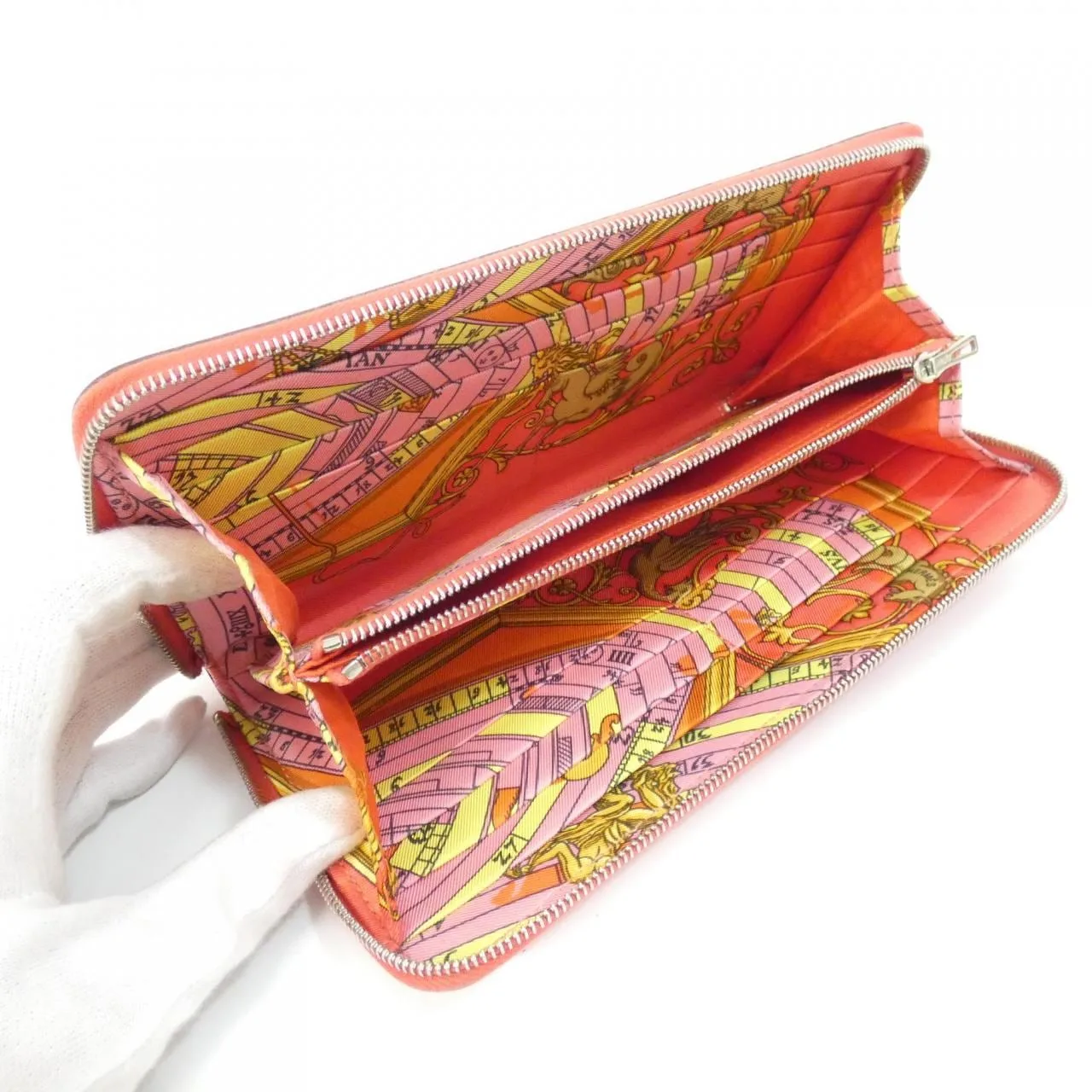 HERMES 064958CK Wallet Epsom Pink Epsom Leather Rank A - Thumbnail 10