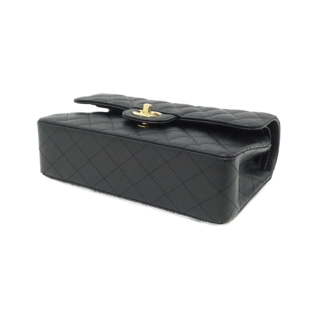 CHANEL Matelasse 1113 Shoulder Grained Calfskin Black Grained Calfskin Rank A - Thumbnail 3