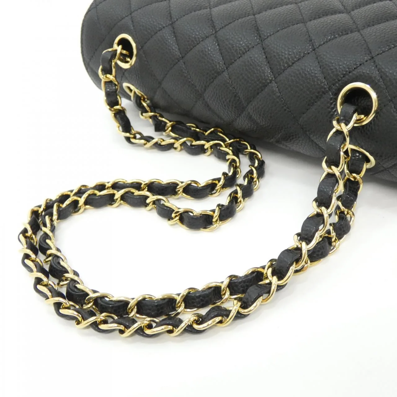 CHANEL Matelasse 1113 Shoulder Grained Calfskin Black Grained Calfskin Rank A - Thumbnail 5