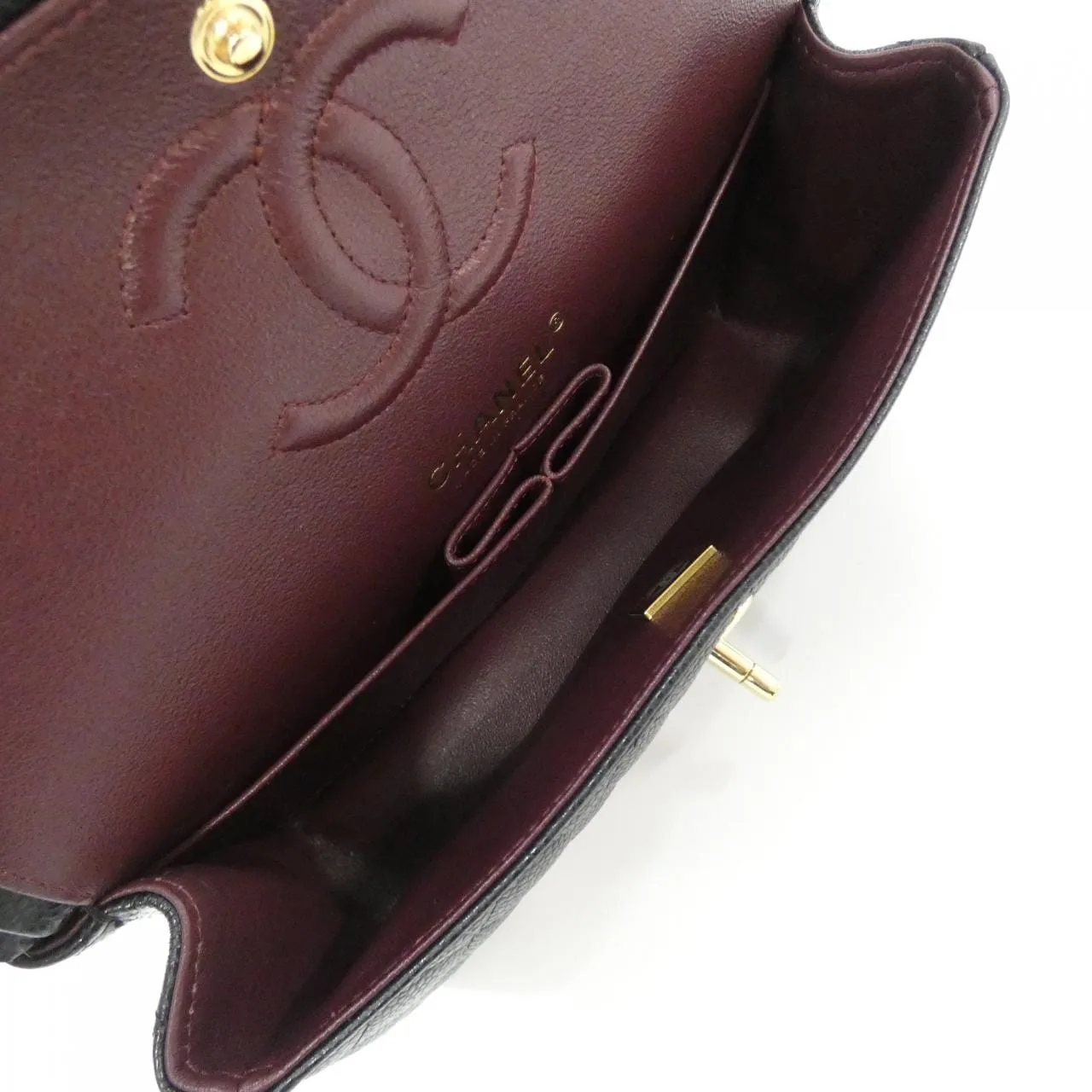 CHANEL Matelasse 1113 Shoulder Grained Calfskin Black Grained Calfskin Rank A - Thumbnail 6