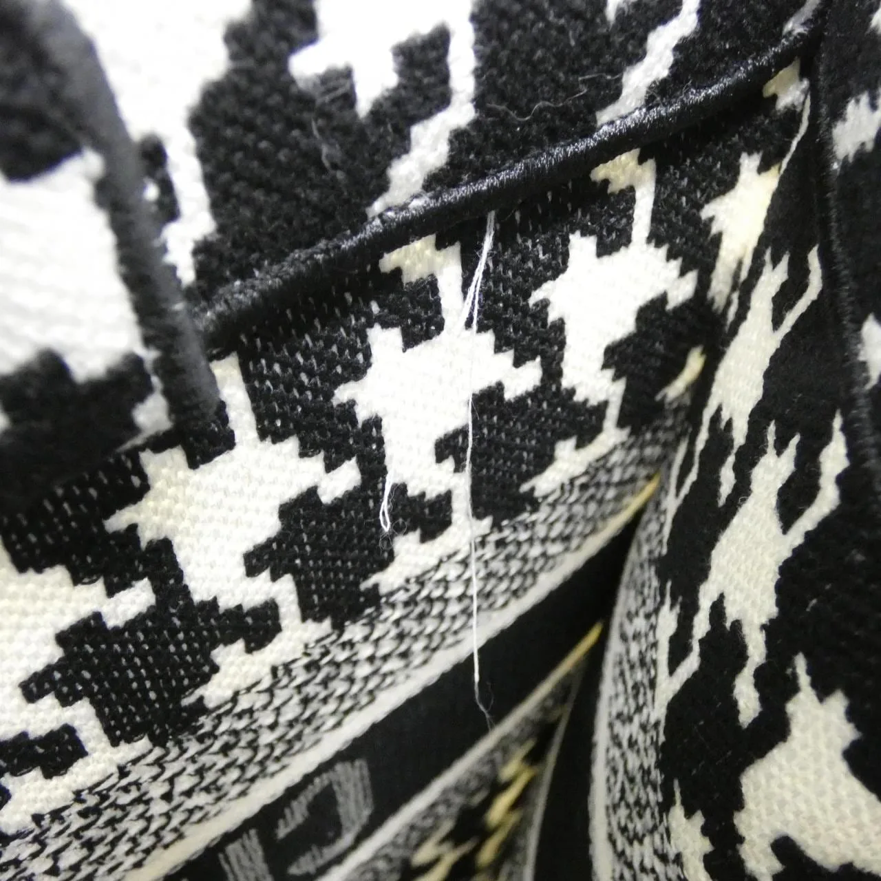 DIOR Book Tote M1296ZTQT Tote Canvas 黑色 帆布 中古品A - 縮圖 9