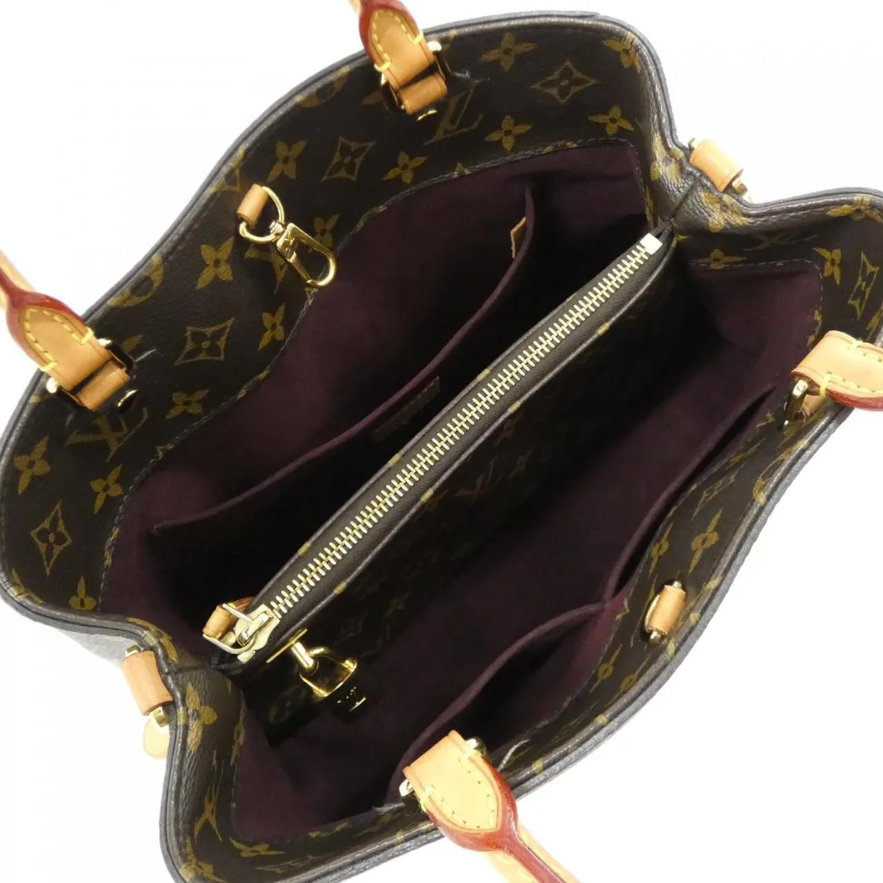 LOUIS VUITTON Montaigne M41056 Handbag Monogram 黑色 Monogram 中古品A - 縮圖 9