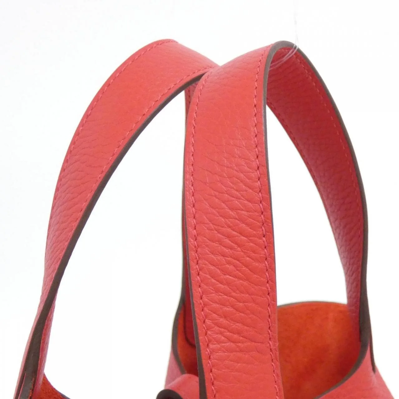 HERMES Picotin 056289CK Handbag Clemence Rouge Clemence Leather Unused - Thumbnail 4