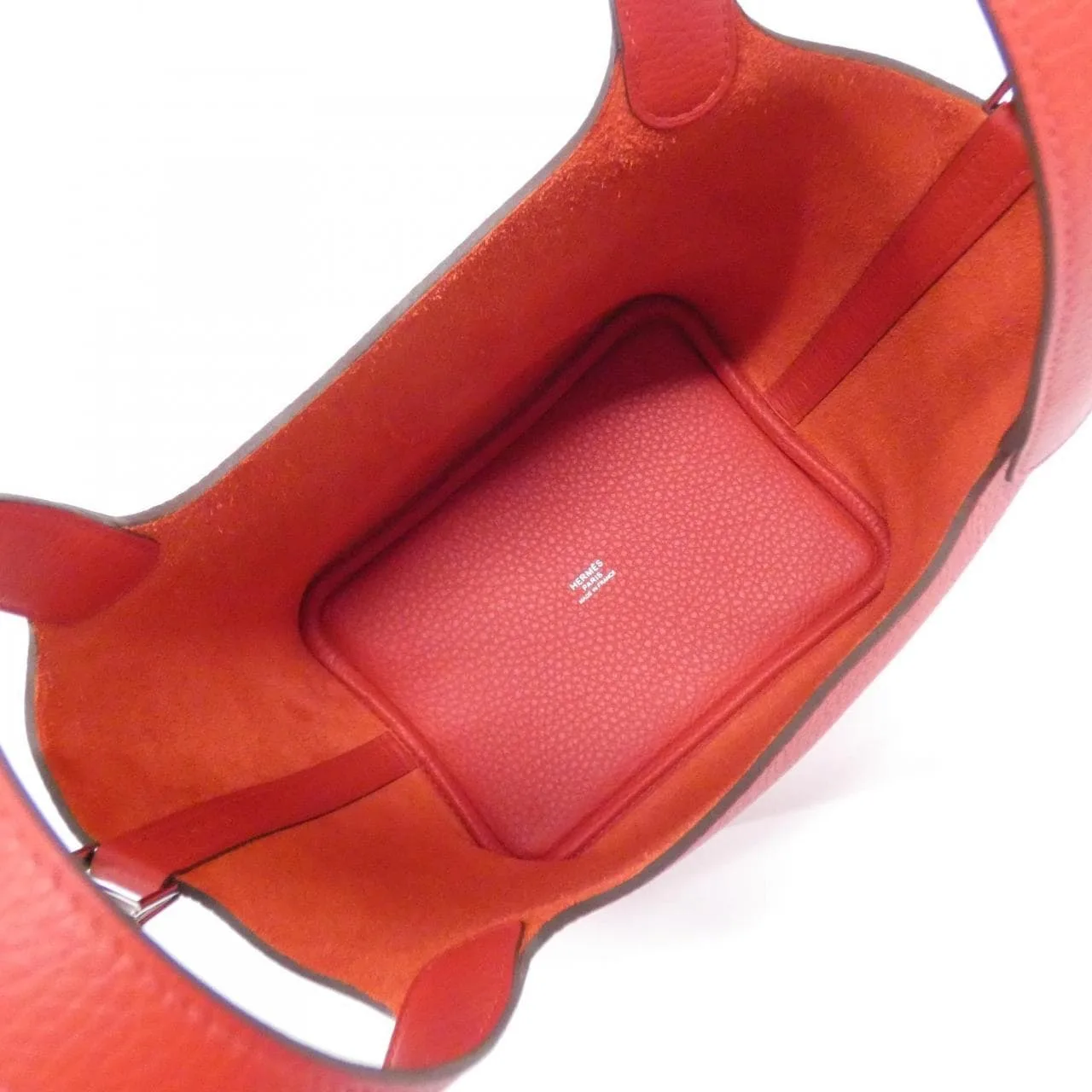 HERMES Picotin 056289CK Handbag Clemence Rouge Clemence Leather Unused - Thumbnail 5