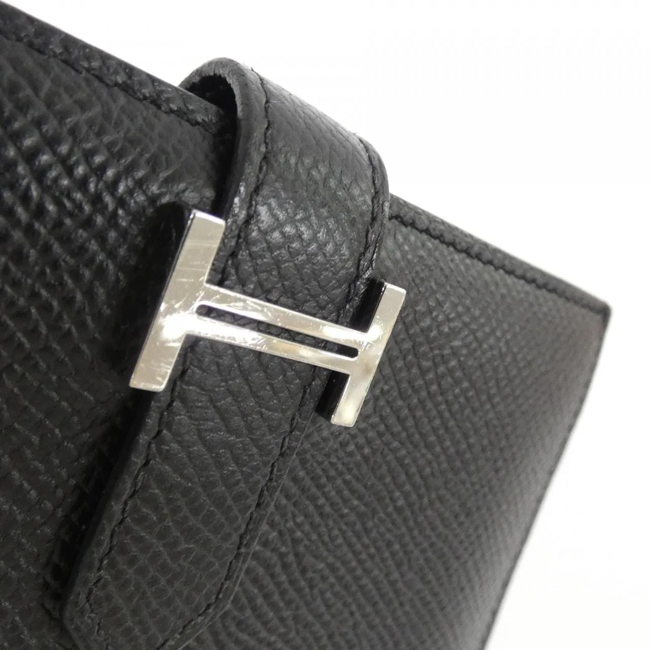 HERMES 039790CK Wallet Epsom Black Epsom Leather Rank A - Thumbnail 3