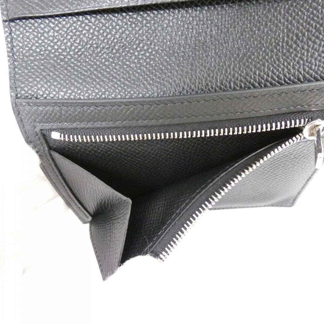 HERMES 039790CK Wallet Epsom Black Epsom Leather Rank A - Thumbnail 5