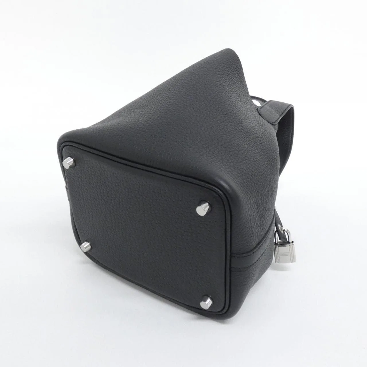 HERMES Picotin 056289CK Handbag Clemence Black Clemence Leather Unused - Thumbnail 2