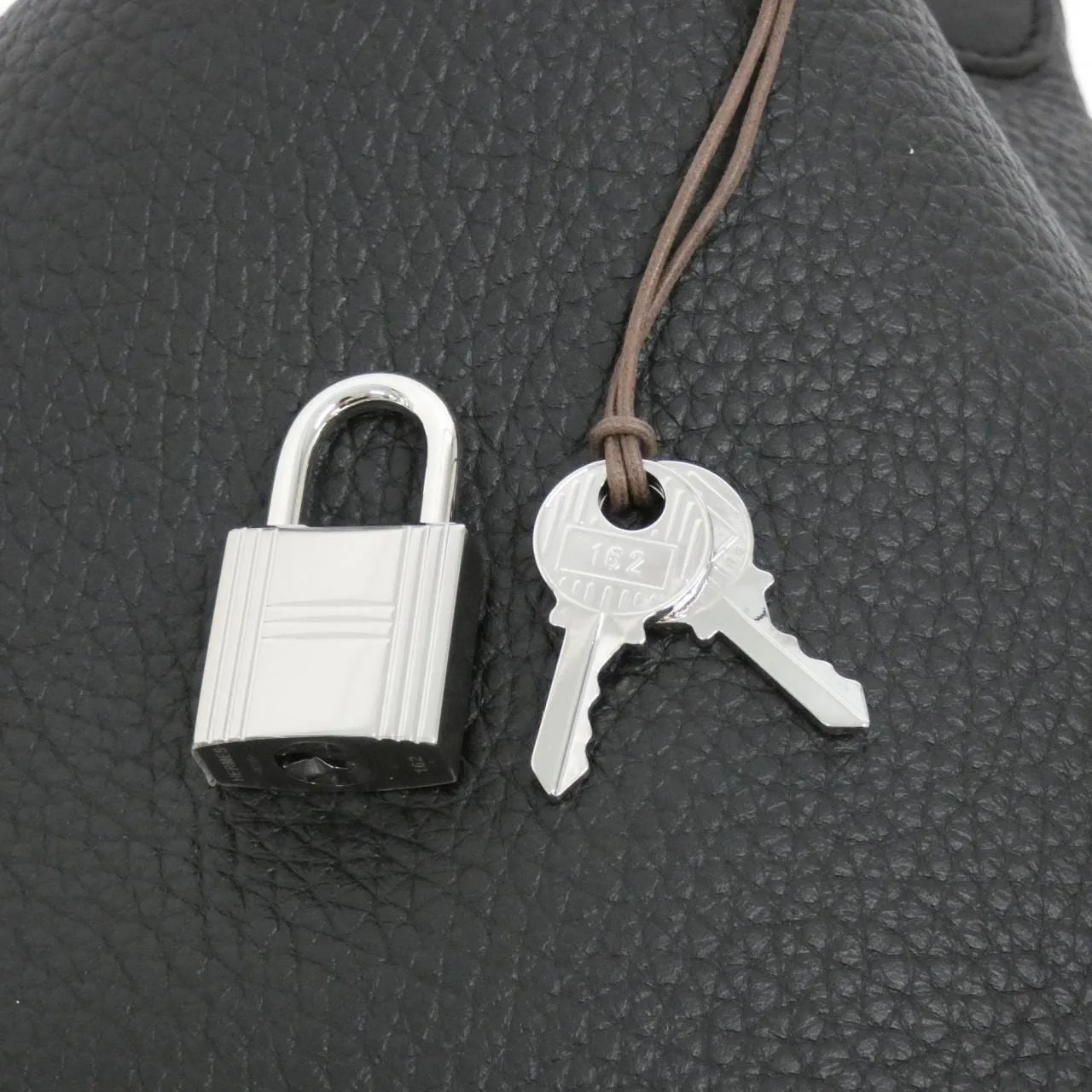 HERMES Picotin 056289CK Handbag Clemence Black Clemence Leather Unused - Thumbnail 3