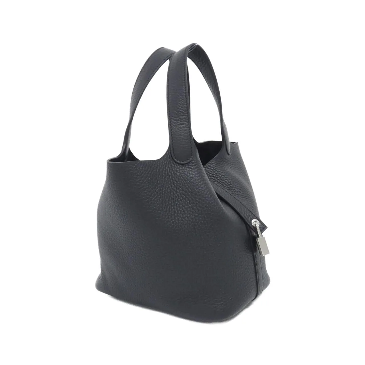 HERMES Picotin 056289CK Handbag Clemence Black