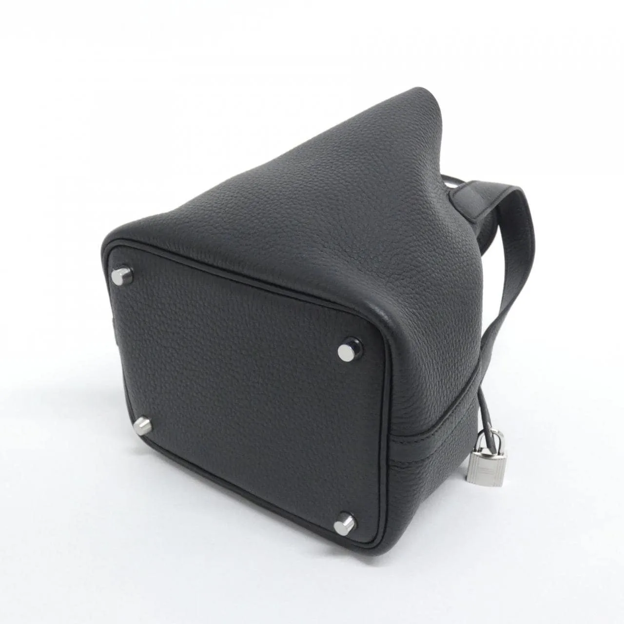 HERMES Picotin 056289CK Handbag Clemence Black Clemence Leather Unused - Thumbnail 2