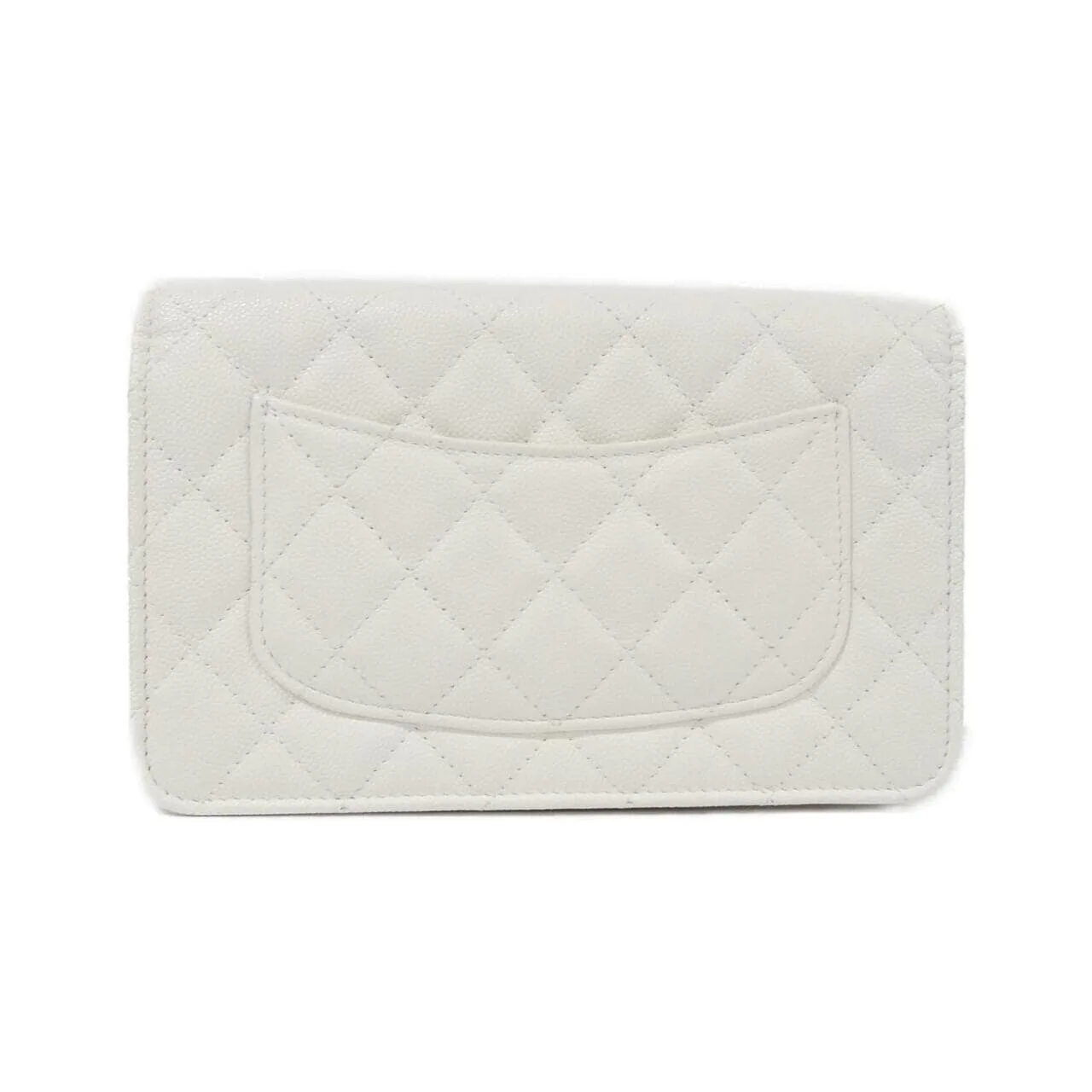 CHANEL Timeless Classic AP0250 Wallet Grained Calfskin 白色 荔枝紋牛皮 中古品A - 縮圖 2