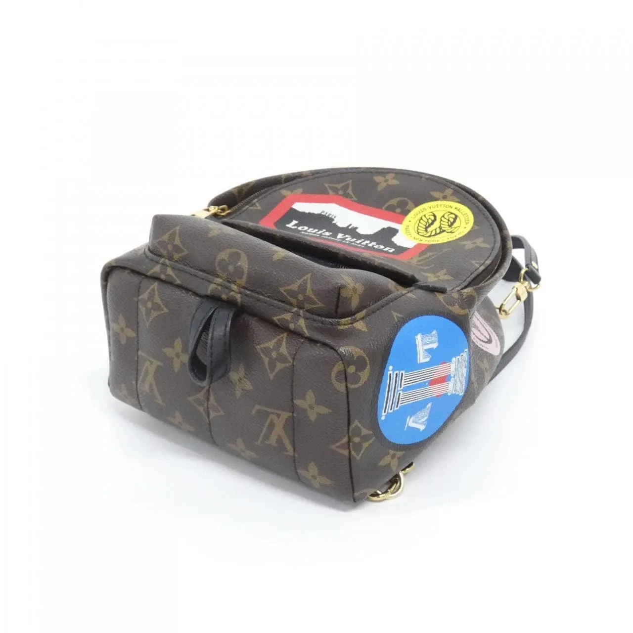 LOUIS VUITTON Palm Springs M42971 Backpack Monogram 黑色 Monogram 中古品A - 縮圖 3