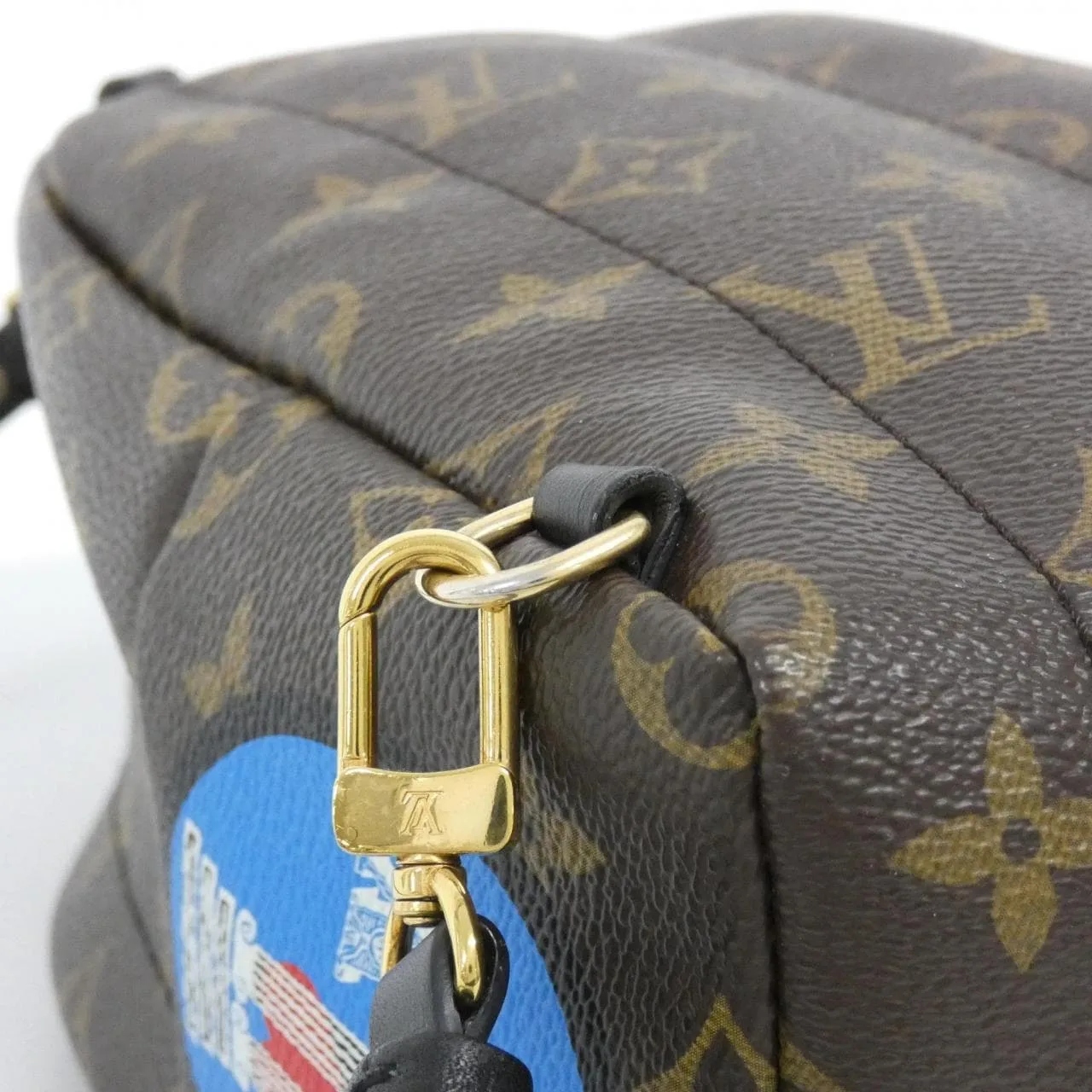 LOUIS VUITTON Palm Springs M42971 Backpack Monogram 黑色 Monogram 中古品A - 縮圖 5