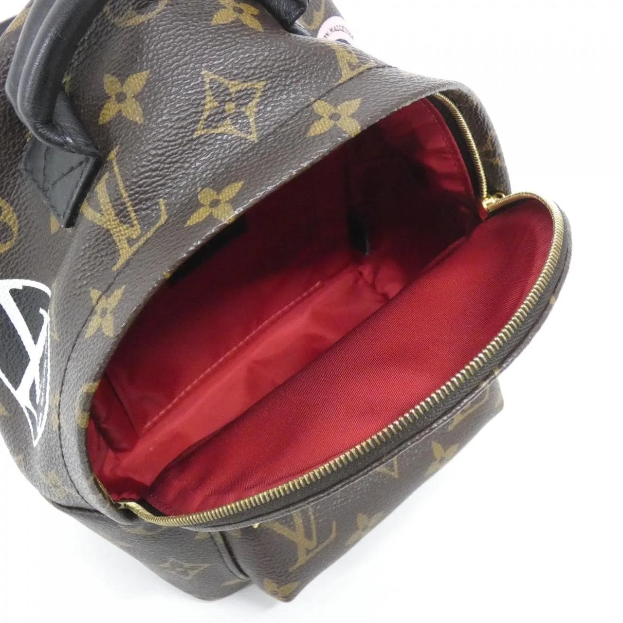 LOUIS VUITTON Palm Springs M42971 Backpack Monogram 黑色 Monogram 中古品A - 縮圖 9