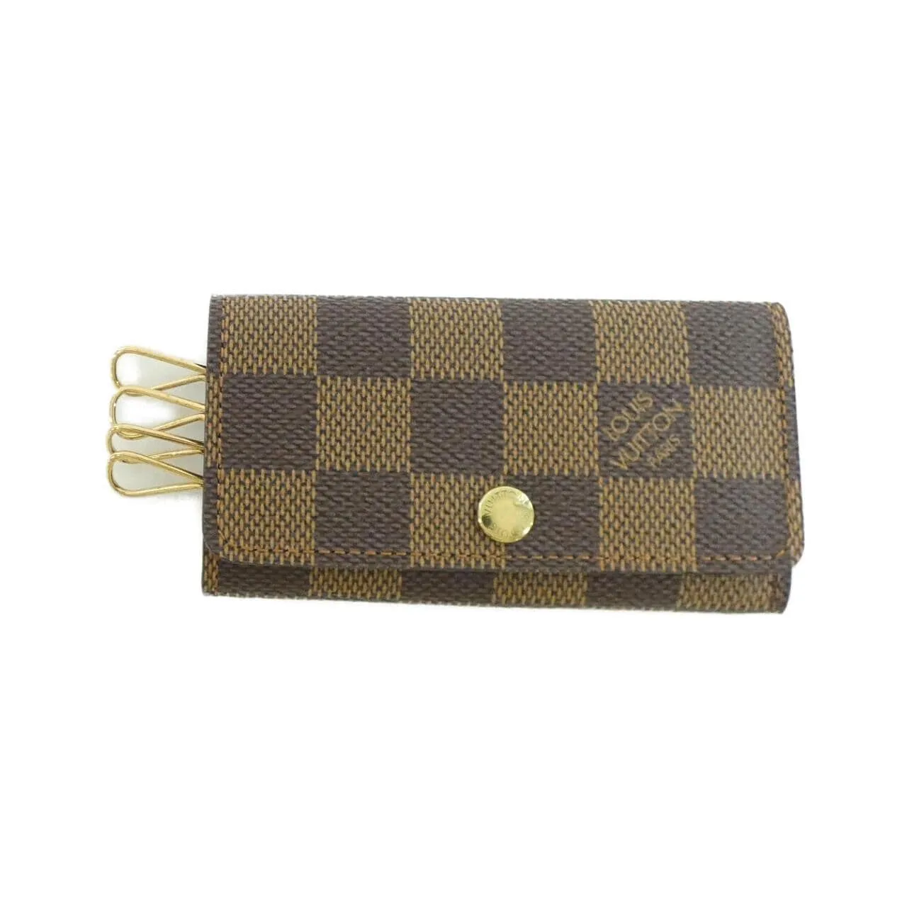 LOUIS VUITTON N62631 Key Case Damier Black