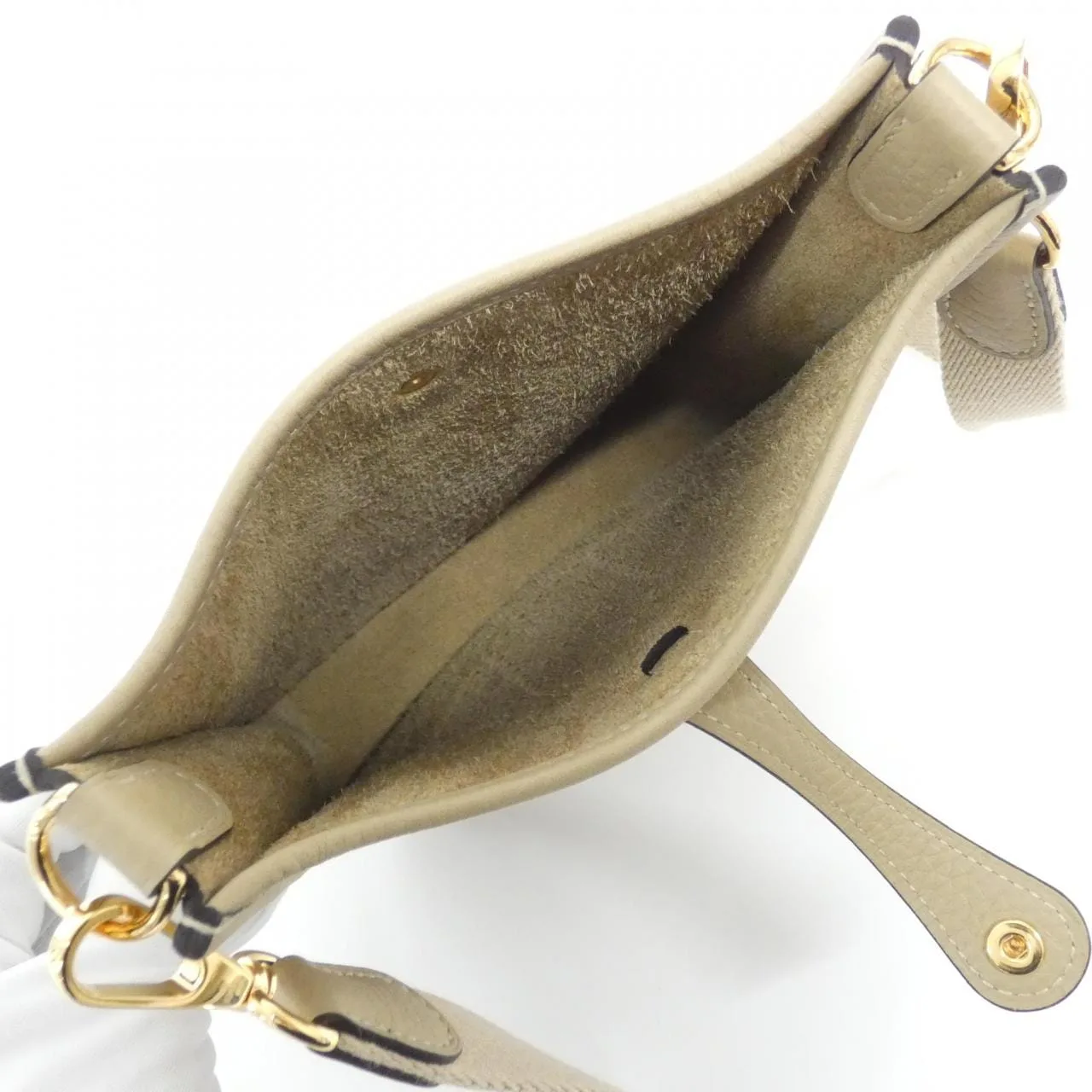 HERMES Evelyne 069426CC Shoulder Clemence Black Clemence Leather Rank A - Thumbnail 5