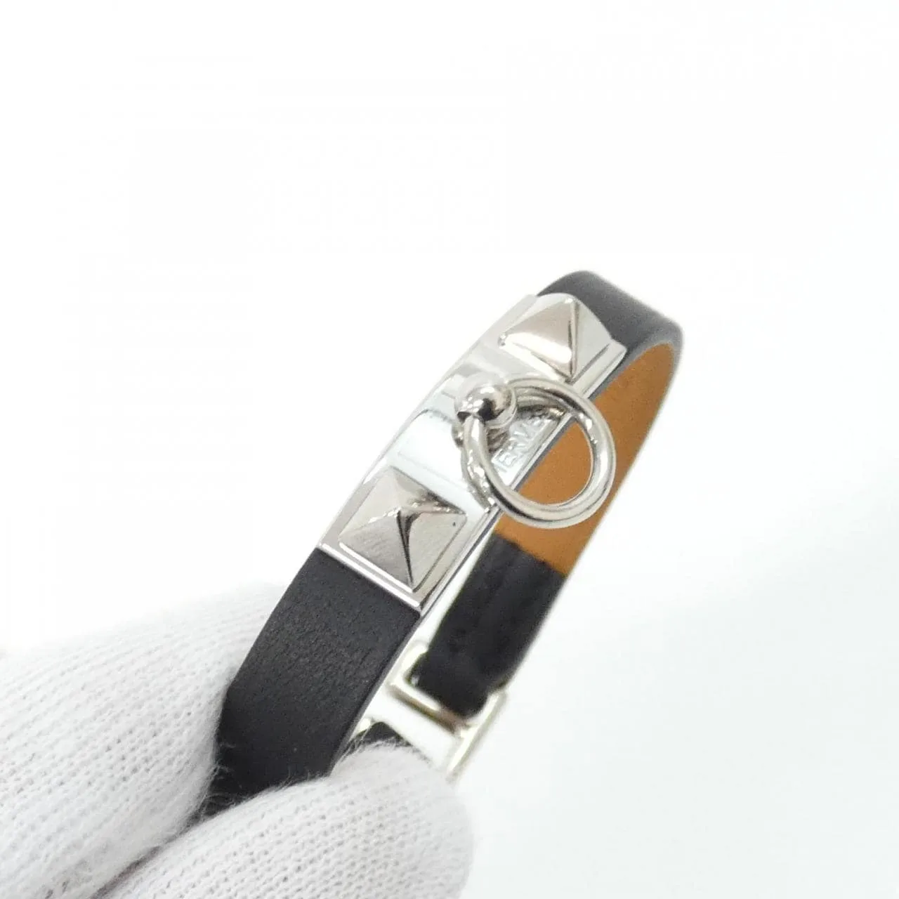 HERMES 081181CK Accessories Swift Black Swift Leather Rank A - Thumbnail 3