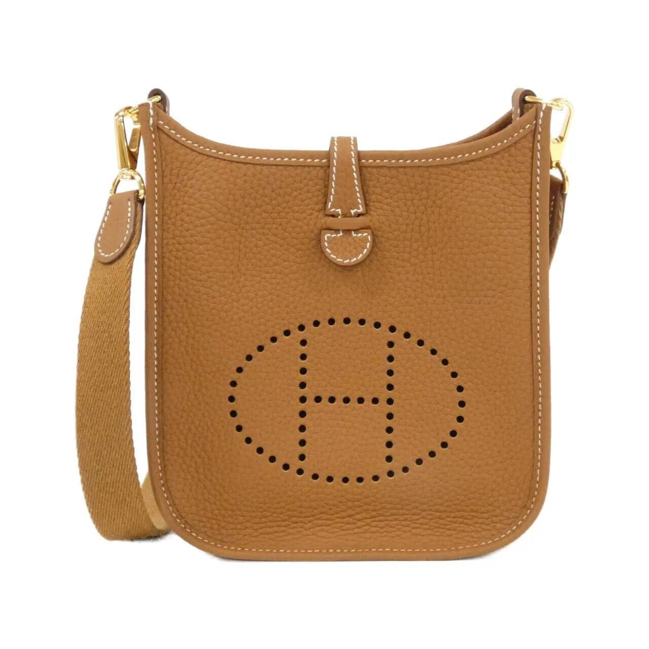 HERMES Evelyne 069426CC Shoulder Clemence Gold