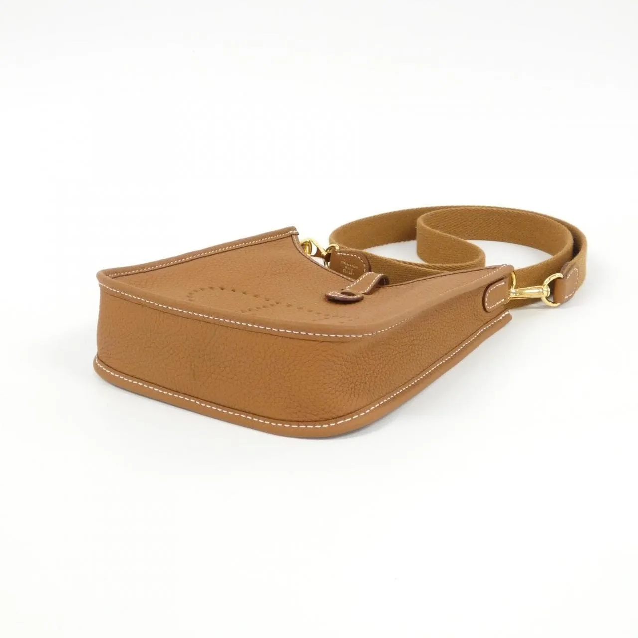 HERMES Evelyne 069426CC Shoulder Clemence Gold Clemence Leather Rank A - Thumbnail 3