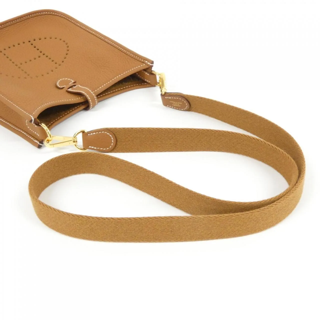 HERMES Evelyne 069426CC Shoulder Clemence Gold Clemence Leather Rank A - Thumbnail 6