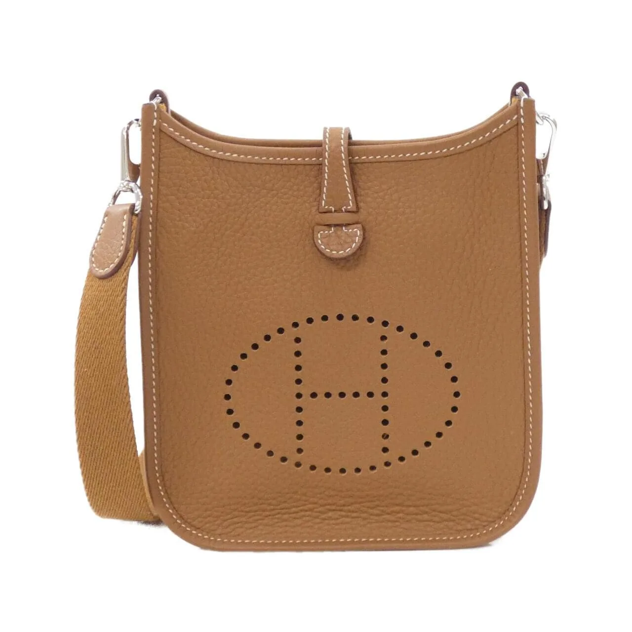 HERMES Evelyne 069426CK Shoulder Clemence Gold