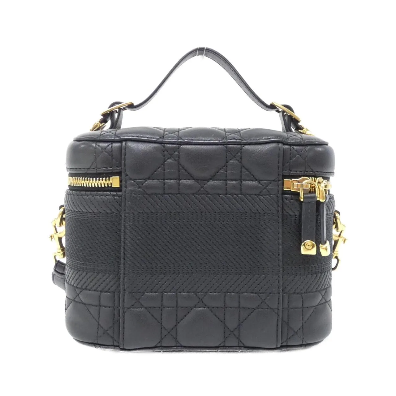 DIOR Book Tote S5488UNTR Handbag Lambskin 黑色 羊皮 中古品A - 縮圖 2