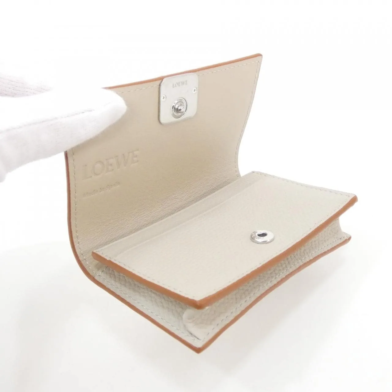 LOEWE C821M97X03 Card Case 黑色 中古品A - 縮圖 4